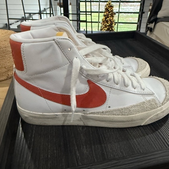 Nike Shoes - Nike White and Orange Blazers